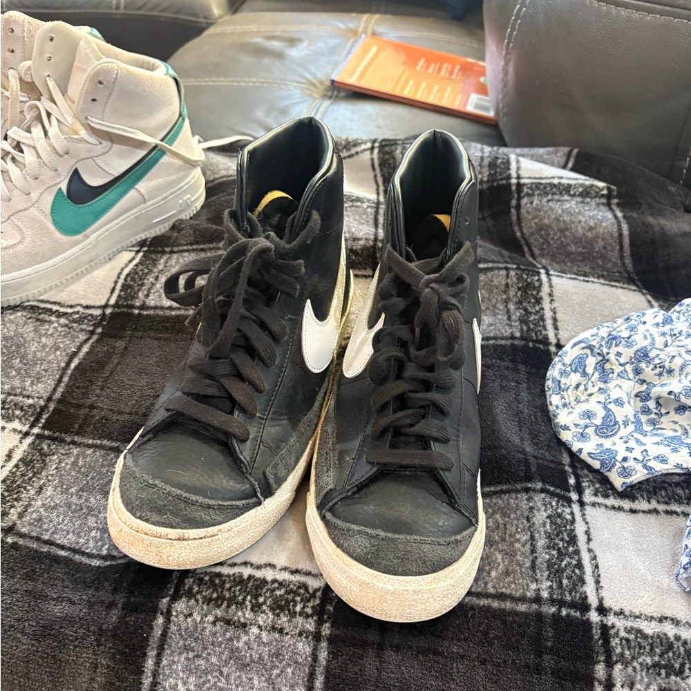 Black and White Nike Blazers